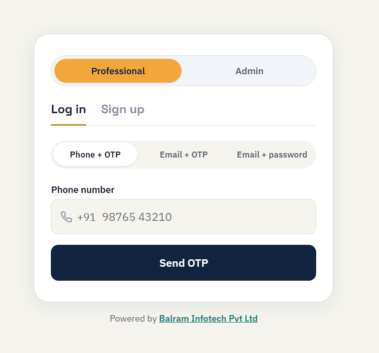 CityHeros Professional Partner Portal Login